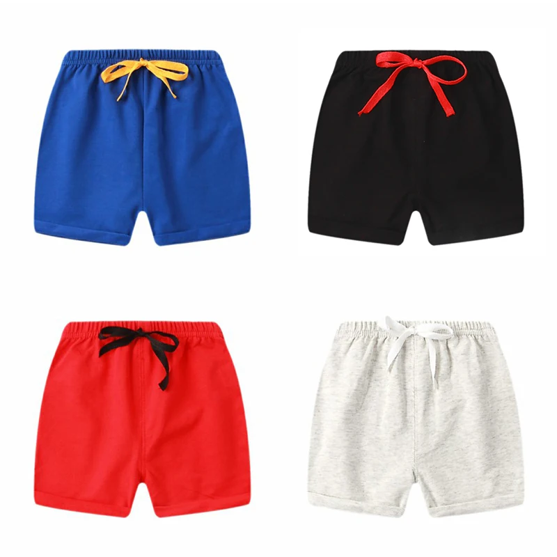 Toddler Boy Teenage Girl Shorts Cotton Kids Sport 0 to 1 2 3 4 5 6 Years Summer Black White Running Shorts for Children Clothing