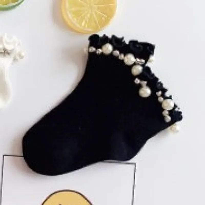 Soft Cotton Girl Socks for Kids Toddler 1 to 2 3 4 5 6 7 Years 2024 White Fashion Breathable Children Socks Luxury Designer Sock - Image 2