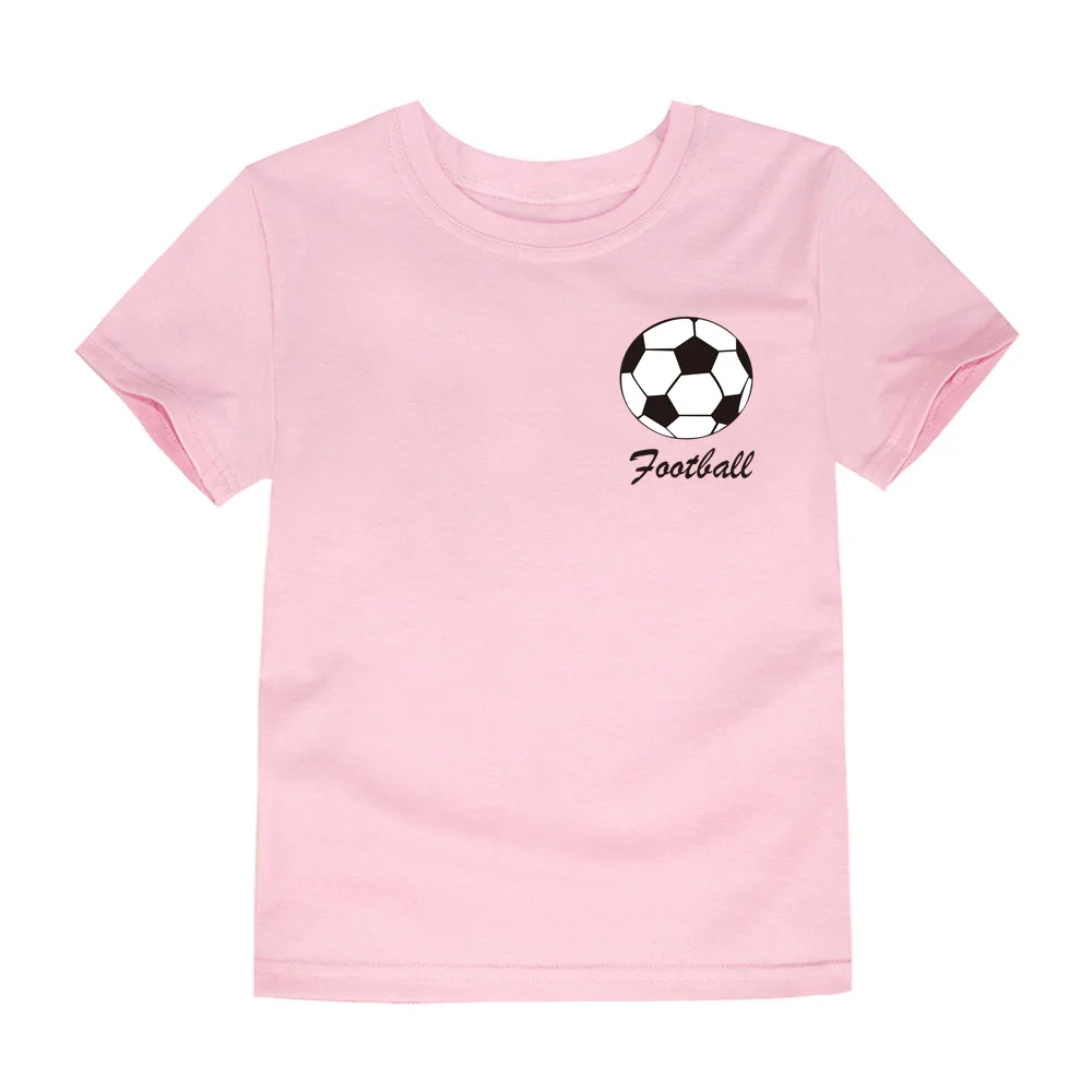 Football Print Kids T Shirt Cotton White Black Summer 2024 T-shirt For Boys Girls Clothes Soccer Tshirt Tops Children's Clothing - Image 3