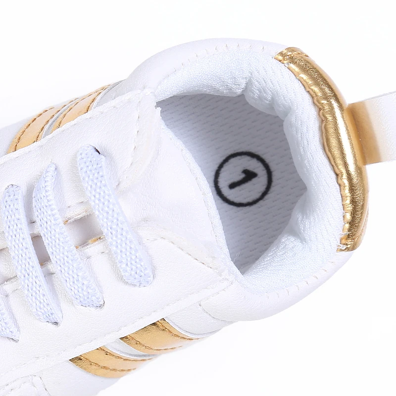 Toddler Baby Girl Shoes 0 to 3 6 9 12 18 24 Months Casual Cute Gold White Baby Boy Shoes First Walkers Soft Crib Shoes Infantil - Image 4
