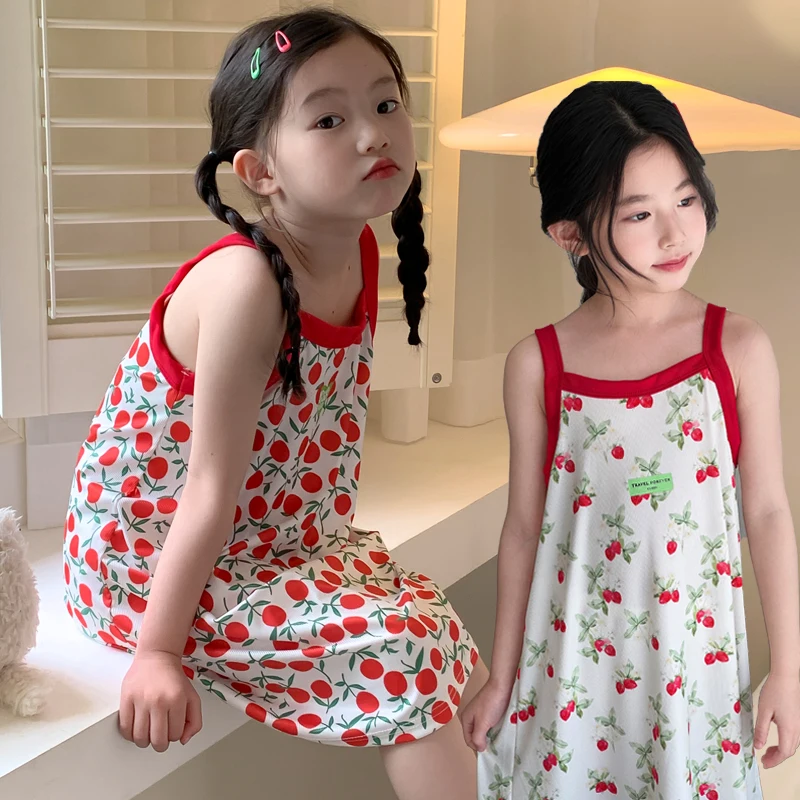 Girls Nightdresses for Teenagers Toddler 2 to 3 4 5 6 7 8 9 10 11 12 13 Years Young Girl Nightgown Yellow Blue Sleeveless Pyjama - Image 2
