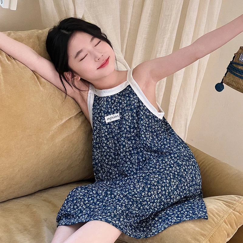 Girls Nightdresses for Teenagers Toddler 2 to 3 4 5 6 7 8 9 10 11 12 13 Years Young Girl Nightgown Yellow Blue Sleeveless Pyjama - Image 5