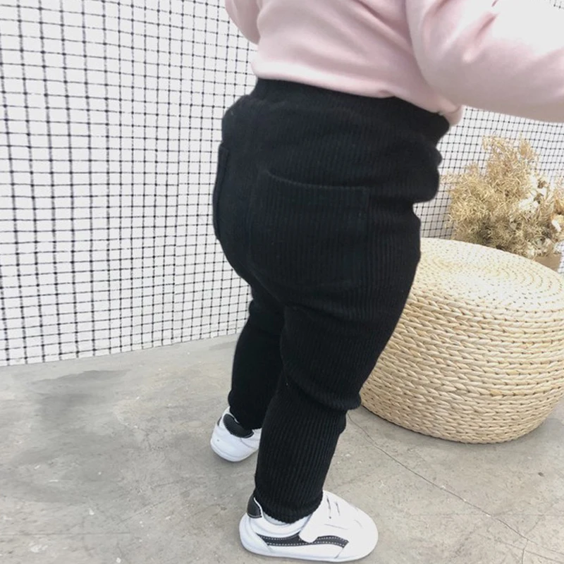 Spring Autumn Baby Pants Newborn Girl Leggings Yellow Soild Color Cotton Ribbed Trousers Kids Children Legins Tights for Girls - Image 6