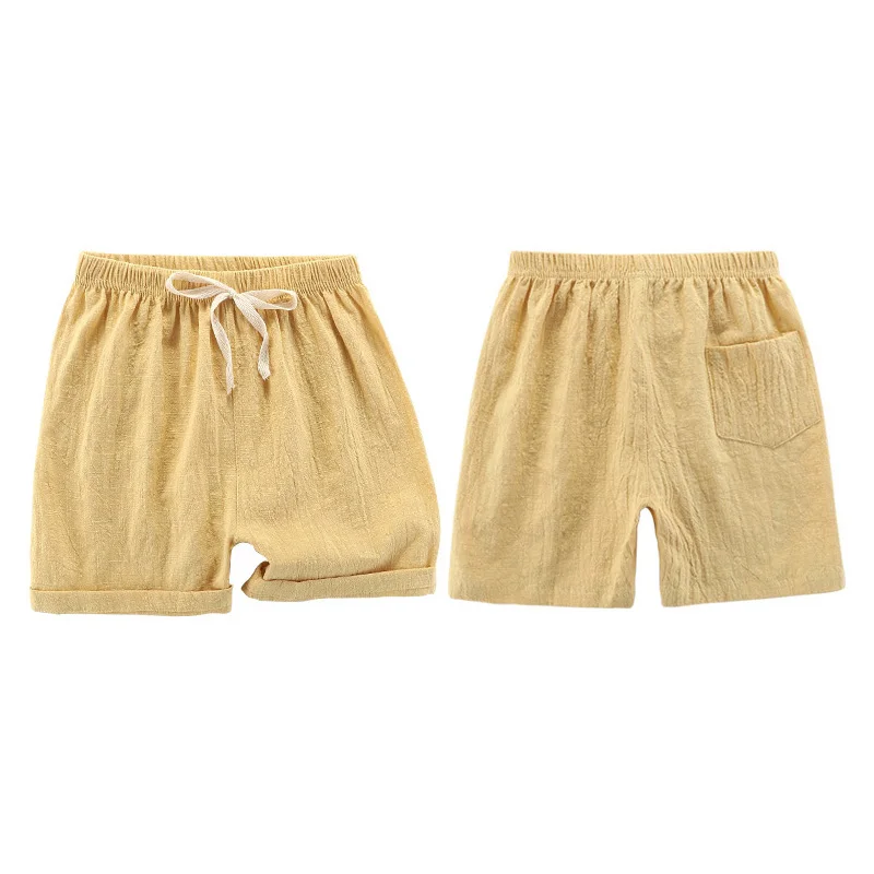 Children Summer Shorts Little Girl Boys Shorts Linen Cotton Beach Shorts Toddlers Kids 3 4 5 6 7 8 9 10 11 12 Years Baby Clothes - Image 3