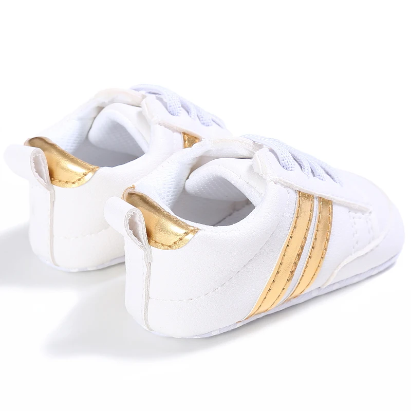 Toddler Baby Girl Shoes 0 to 3 6 9 12 18 24 Months Casual Cute Gold White Baby Boy Shoes First Walkers Soft Crib Shoes Infantil - Image 3