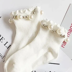 Soft Cotton Girl Socks for Kids Toddler 1 to 2 3 4 5 6 7 Years 2024 White Fashion Breathable Children Socks Luxury Designer Sock