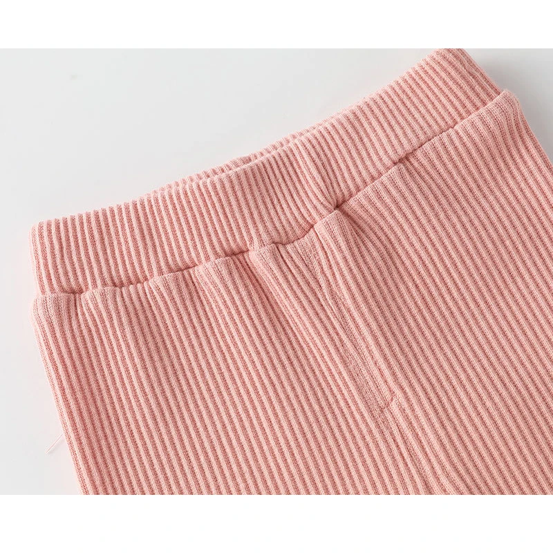 Spring Autumn Baby Pants Newborn Girl Leggings Yellow Soild Color Cotton Ribbed Trousers Kids Children Legins Tights for Girls - Image 4