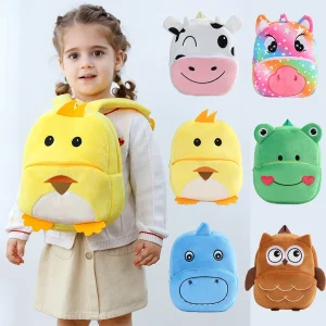 Kids Backpack Boys Cute Duck Cow Frog Backpacks School for Girls Toddler Child Schoolbag Book Bags Traveling Bag Large Capacity