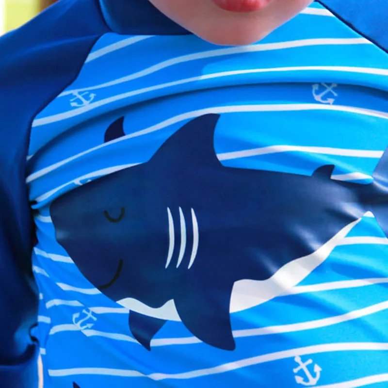 Boys Girls Swimsuit for Kids Toddler 2 to 3 4 5 6 7 8 Years Cute Shark Children's Swimwear Suit Tops+Shorts 2pieces Swim Outfits - Image 4