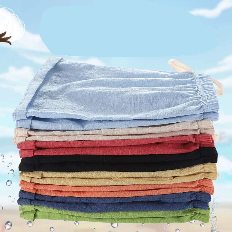 Children Summer Shorts Little Girl Boys Shorts Linen Cotton Beach Shorts Toddlers Kids 3 4 5 6 7 8 9 10 11 12 Years Baby Clothes - Image 2