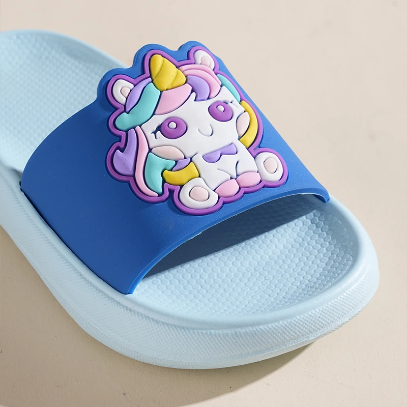 Toddler Girl Slippers Summer Unicorn Cartoon 2025 Children's Slippers Purple Home Slippers Beach Slippers Anti-Slip Girls Shoes - Image 3