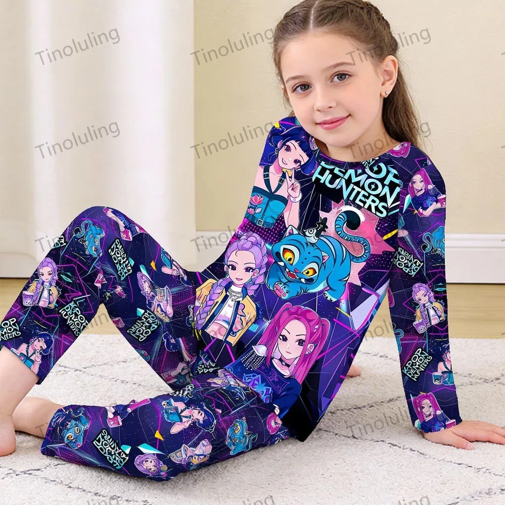 Boys Pajamas Set Kids Toddler 3 to 4 5 6 7 8 9 10 11 12 Years Kpop Demon Hunters Pyjamas Long Sleeve Pijamas Children's Clothing - Image 2