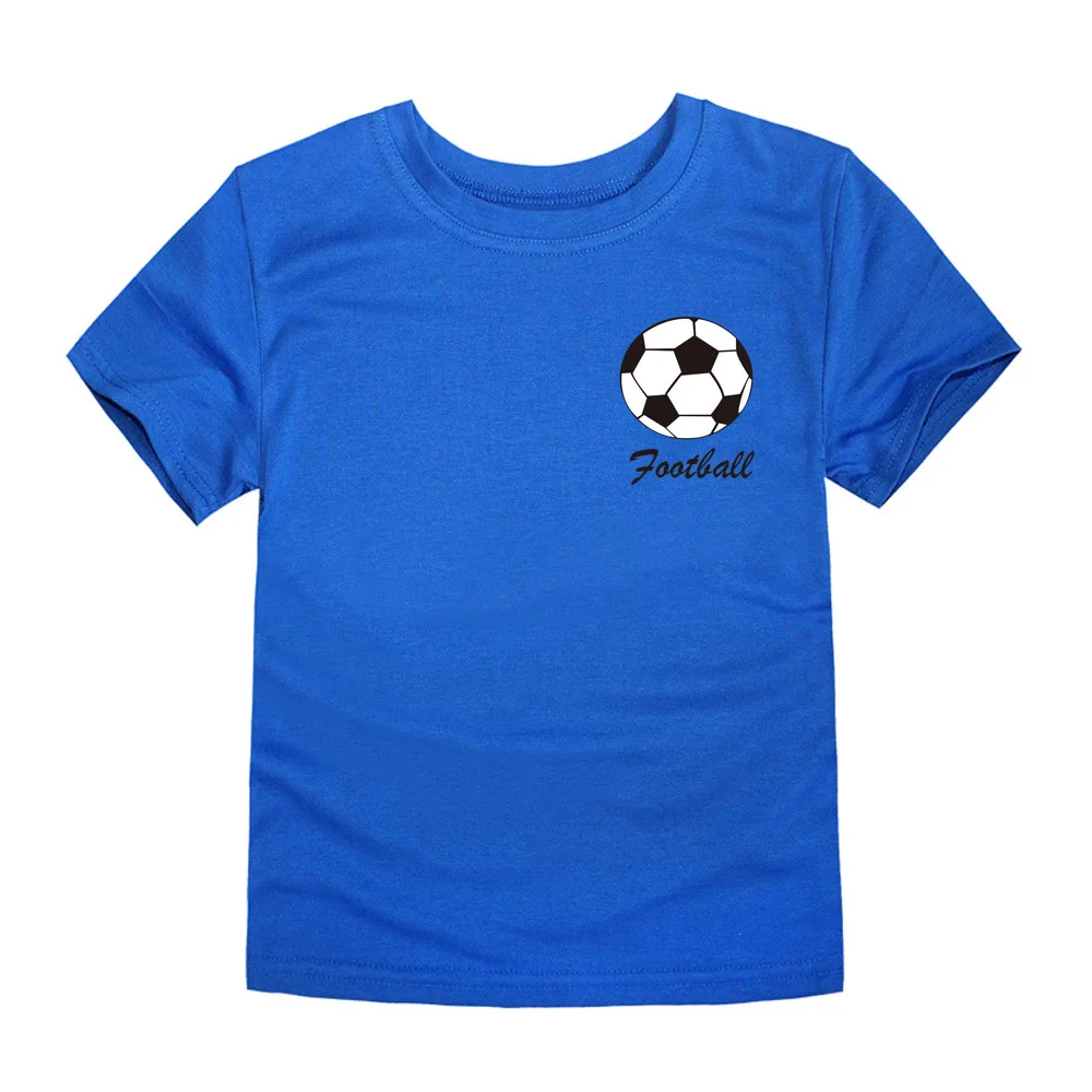 Football Print Kids T Shirt Cotton White Black Summer 2024 T-shirt For Boys Girls Clothes Soccer Tshirt Tops Children's Clothing - Image 4