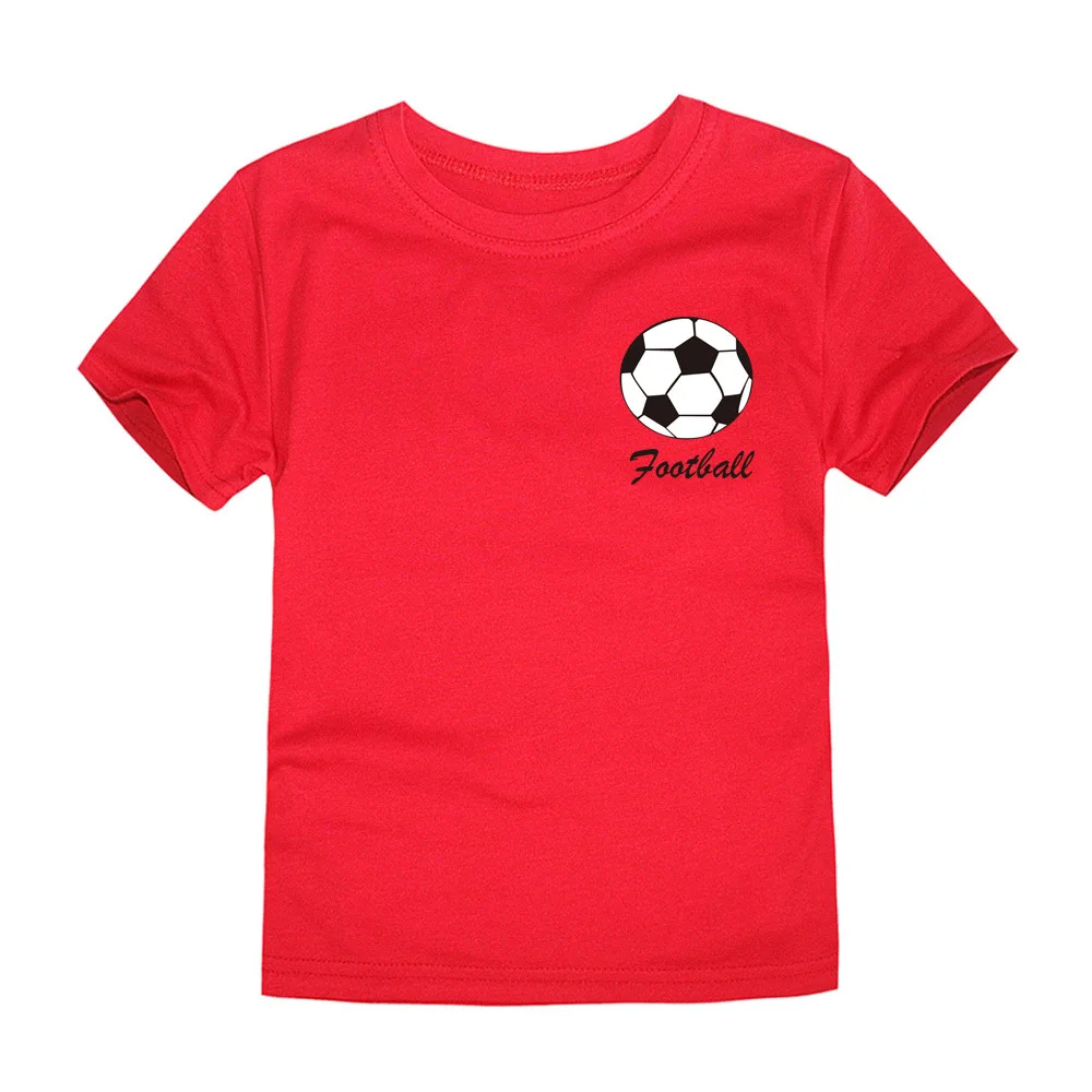 Football Print Kids T Shirt Cotton White Black Summer 2024 T-shirt For Boys Girls Clothes Soccer Tshirt Tops Children's Clothing - Image 5
