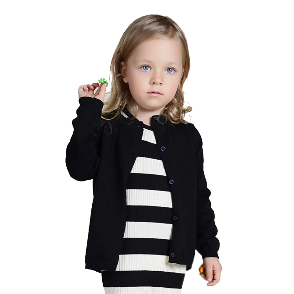 Black Cardigan Kids for Toddler Girl Clothes Boys Cardigans Knitwear Baby Children Clothing Sweaters Spring Autumn Knitting Coat - Image 2