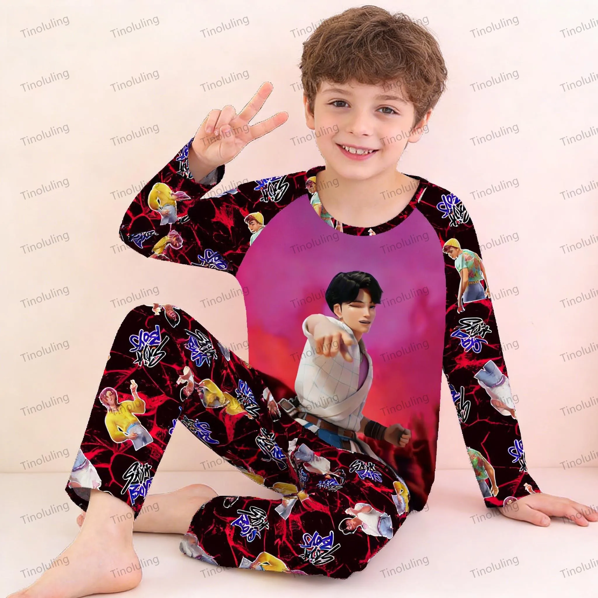 Boys Pajamas Set Kids Toddler 3 to 4 5 6 7 8 9 10 11 12 Years Kpop Demon Hunters Pyjamas Long Sleeve Pijamas Children's Clothing - Image 6