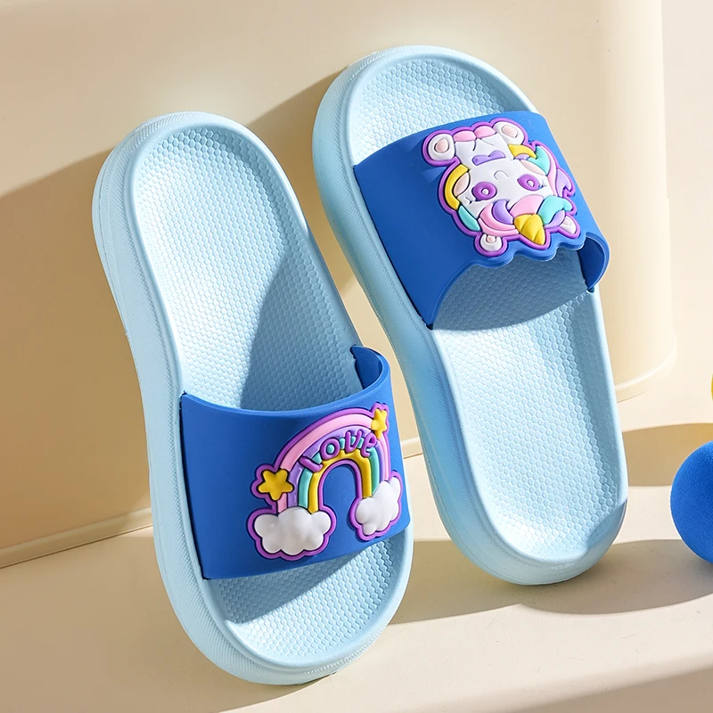 Toddler Girl Slippers Summer Unicorn Cartoon 2025 Children's Slippers Purple Home Slippers Beach Slippers Anti-Slip Girls Shoes - Image 6